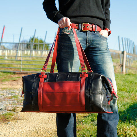leather weekend bag