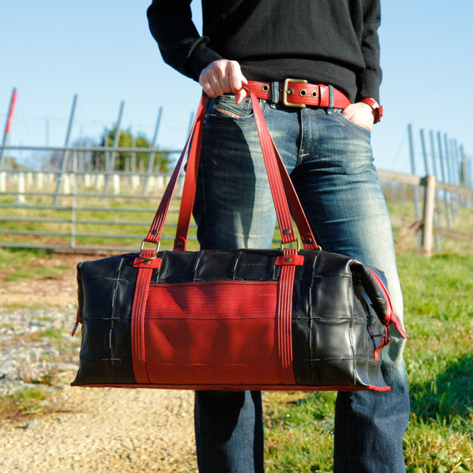 leather weekend bag