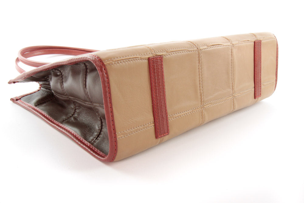 sustainable leather tote bag