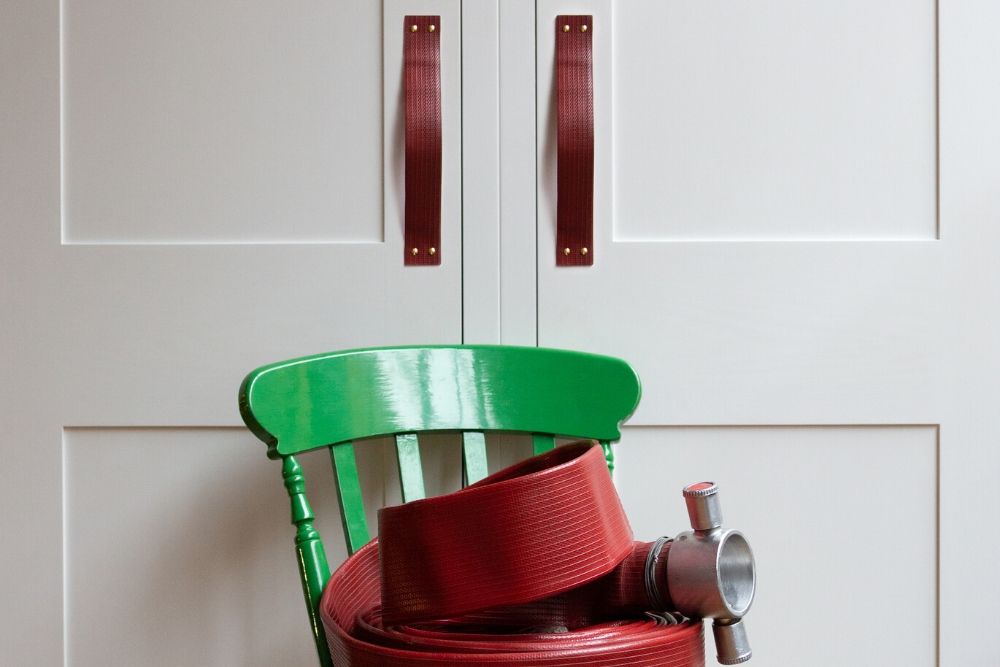 leather cabinet handle