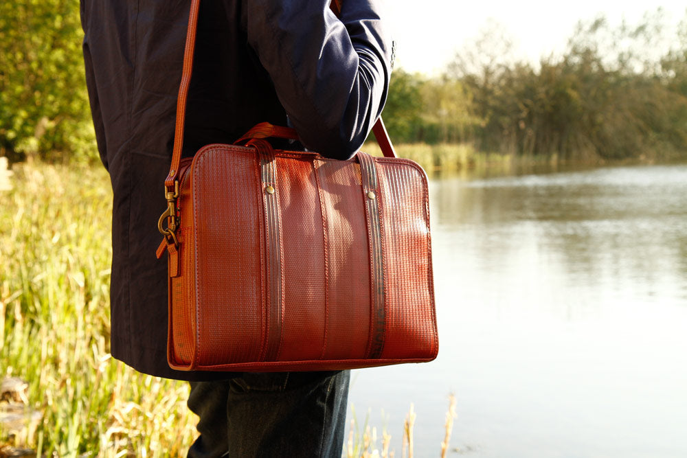 Men's red briefcase - Elvis & Kresse