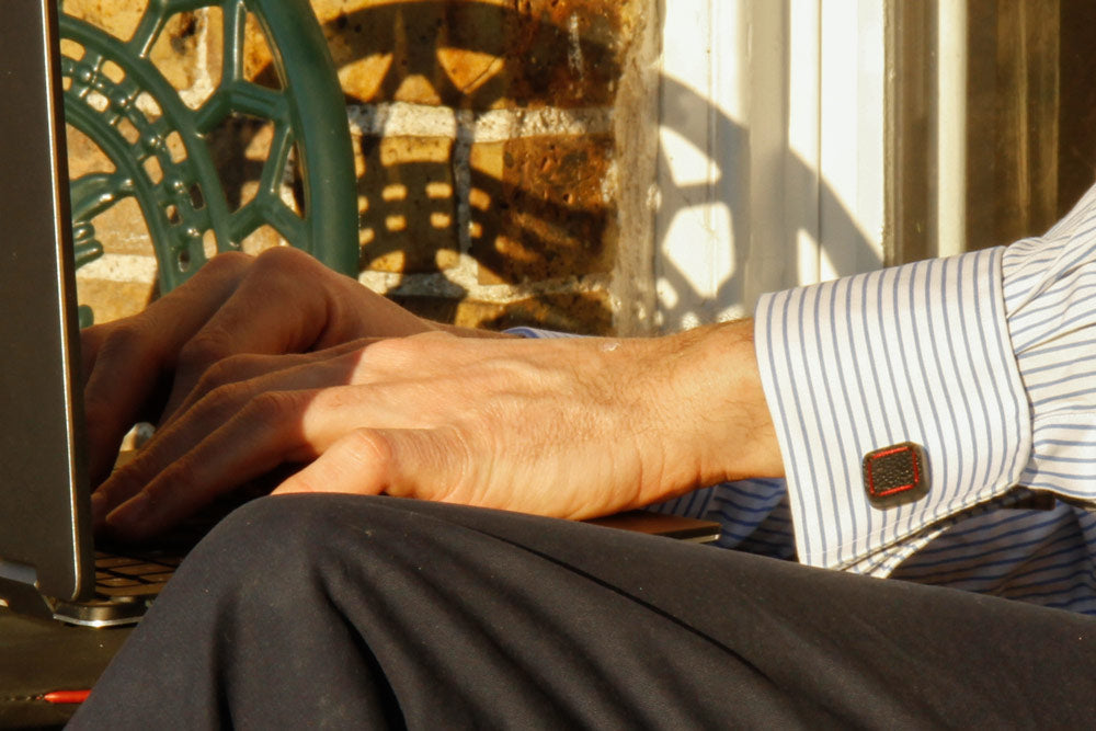 leather cufflinks