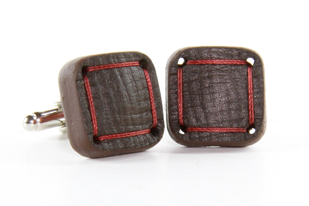 Elvis & Kresse Torpedo Cufflinks - Brown and Red