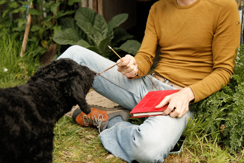 Recycled leather notebook by Elvis & Kresse