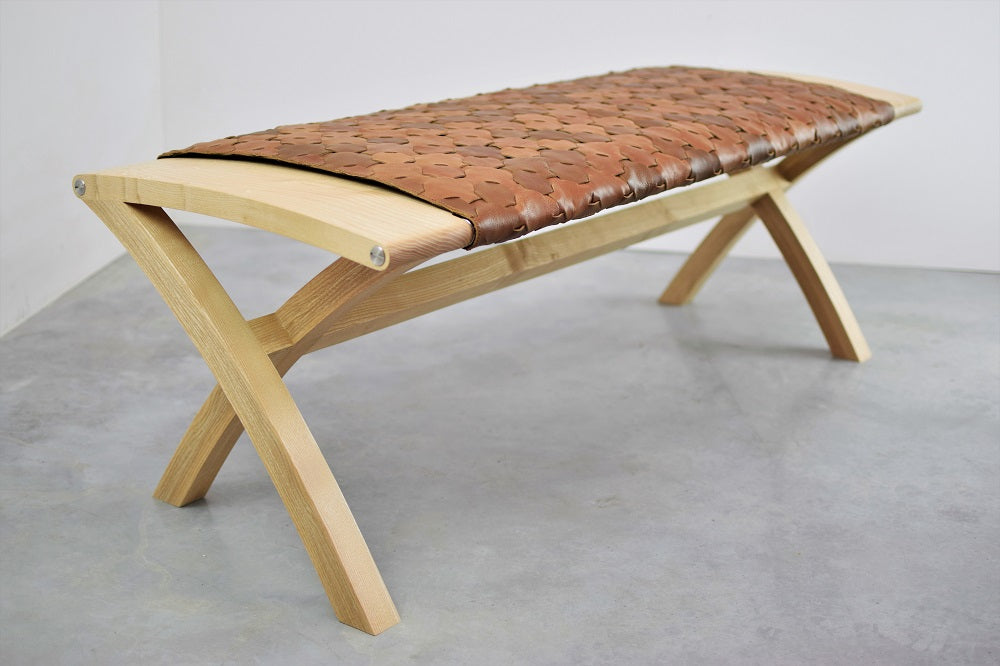 Beam Bench in Ash and Caramel - Elvis & Kresse 