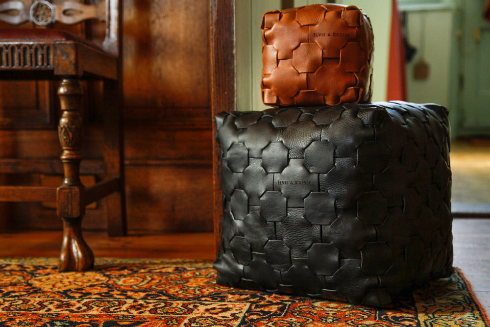 Elvis & Kresse Leather Cubes, made from reclaimed leather