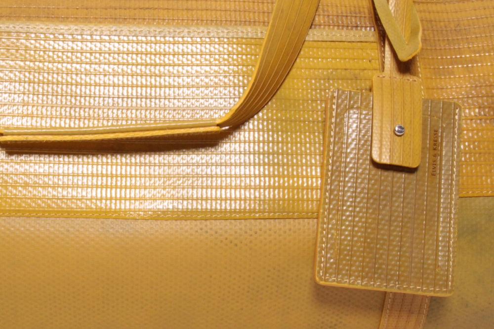 Yellow luggage tag cheap