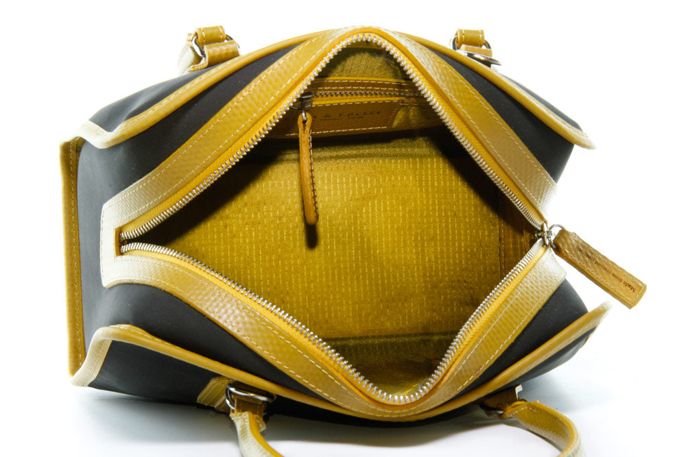 The Elvis & Kresse Post Bag with reclaimed parachute silk lining