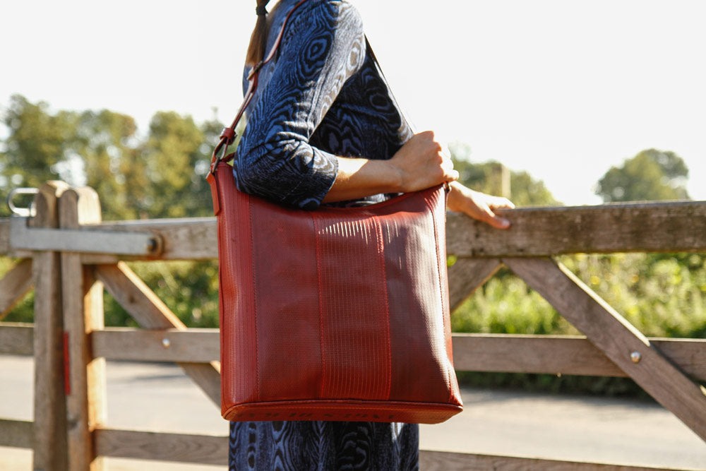 Sustainable luxury shoulder bag