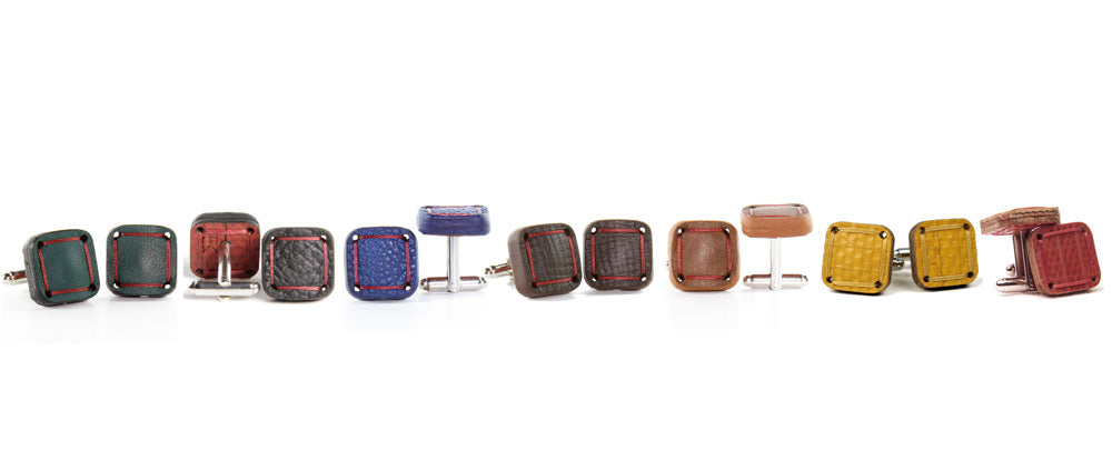 leather cufflinks