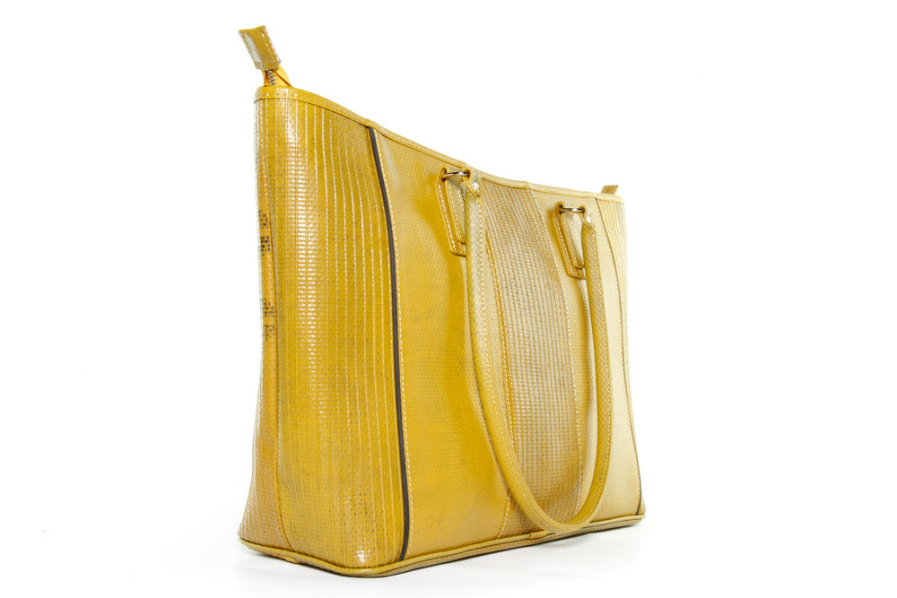Handmade Yellow Tote Bag by Elvis & Kresse