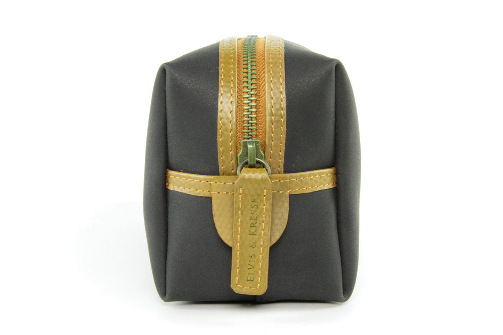 Medium Washbag - Elvis & Kresse, Black and Yellow