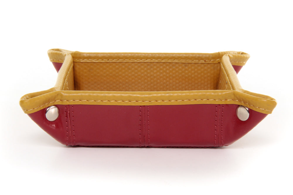 recycled leather desk tidy by Elvis & Kresse