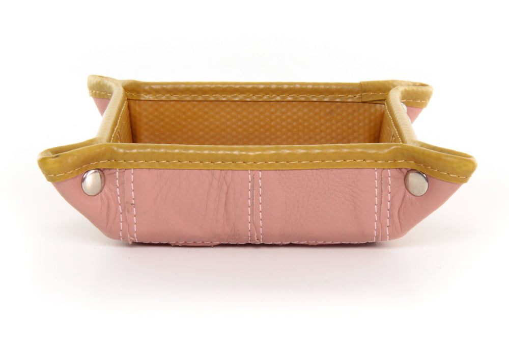 recycled leather desk tidy by Elvis & Kresse