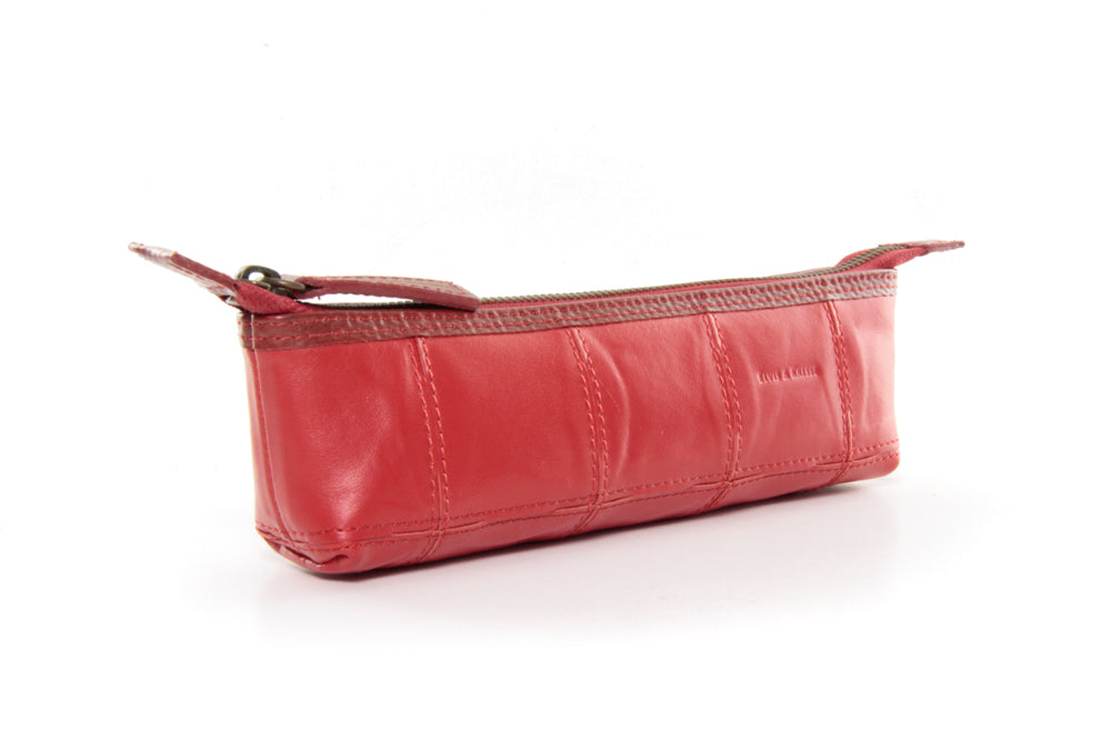Recycled leather pencil case by Elvis & Kresse