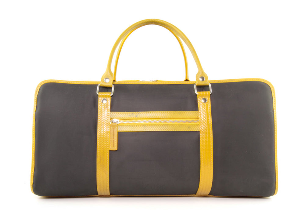 vegan leather duffle bag